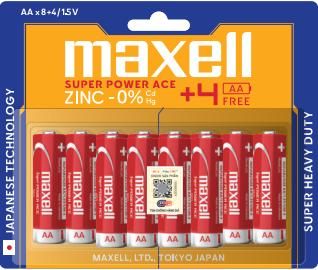 PIN 2A Lớn MAXELL (Vĩ 12 Viên) Chính Hãng