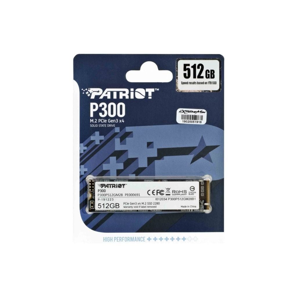 NVMe PCle 512Gb PATRIOT P300 Gen3*4 Chính Hãng