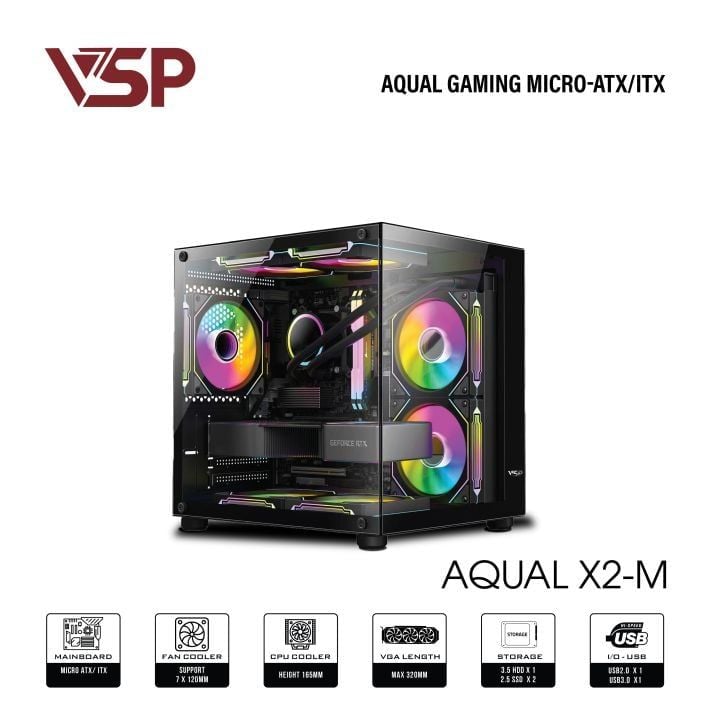 CASE VSP AQUAL X2-M Đen